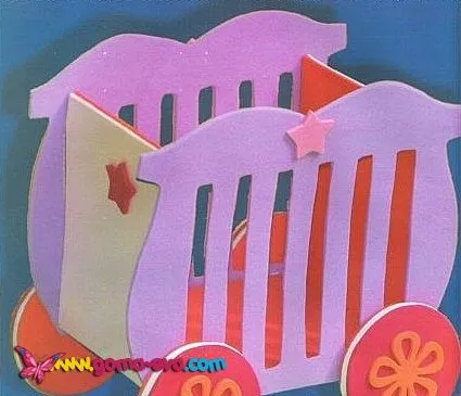 Cochecito cunita de bebe - Todo en Goma Eva Cochecito cunita de bebe - Todo en Goma Eva