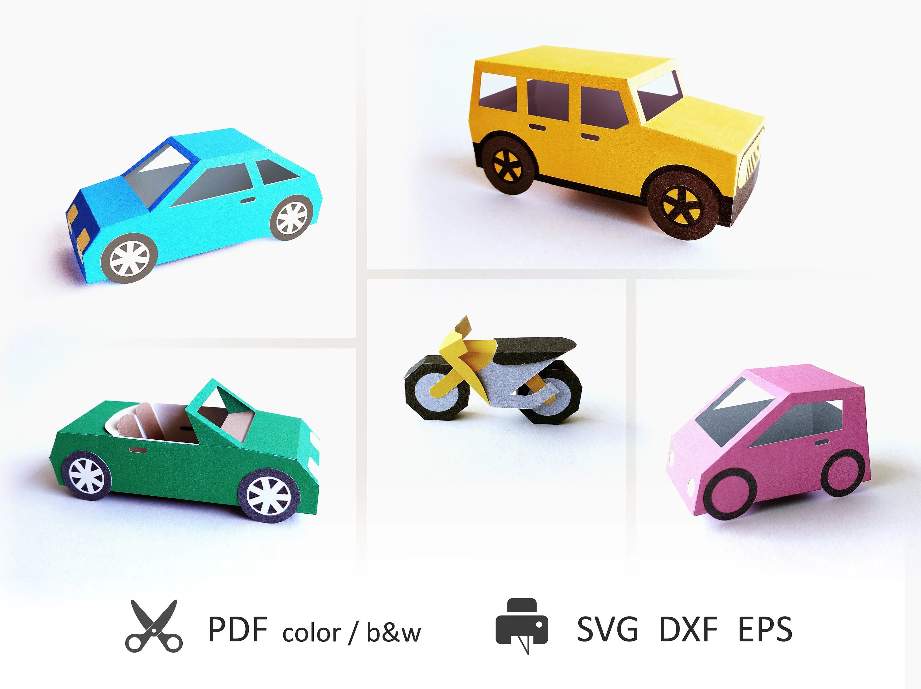 Coches SVG DXF EPS Plantillas para Cricut. Juguetes de papel - Etsy México Coches SVG DXF EPS Plantillas para Cricut. Juguetes de papel - Etsy México