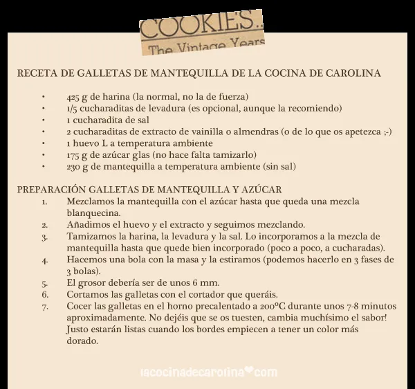 La Cocina de Carolina: La Receta Perfecta para preparar galletas ... La Cocina de Carolina: La Receta Perfecta para preparar galletas ...