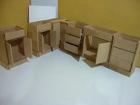 Como hacer una cocina completa para muñecas, puertas y cajones ... Como hacer una cocina completa para muñecas, puertas y cajones ...