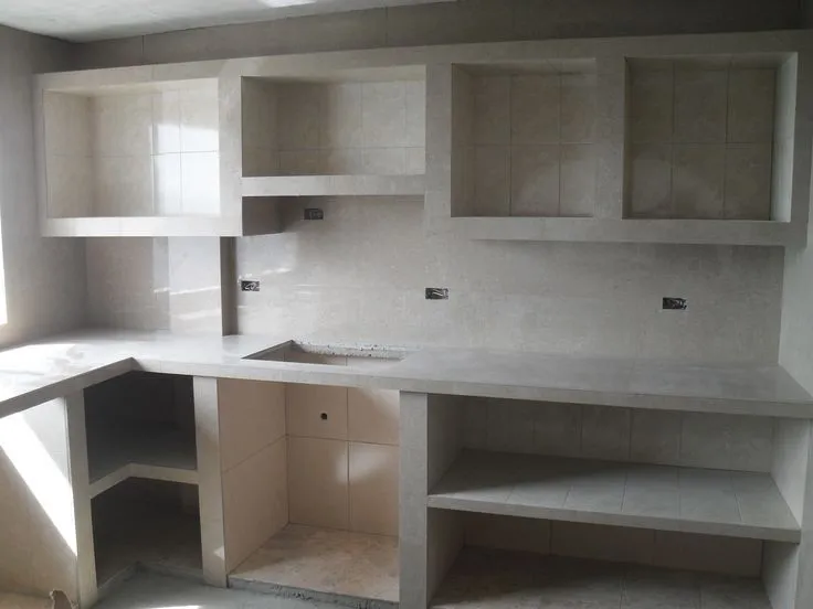 Cocina en mampostería recubierta con cerámica y porcelanato ... Cocina en mampostería recubierta con cerámica y porcelanato ...