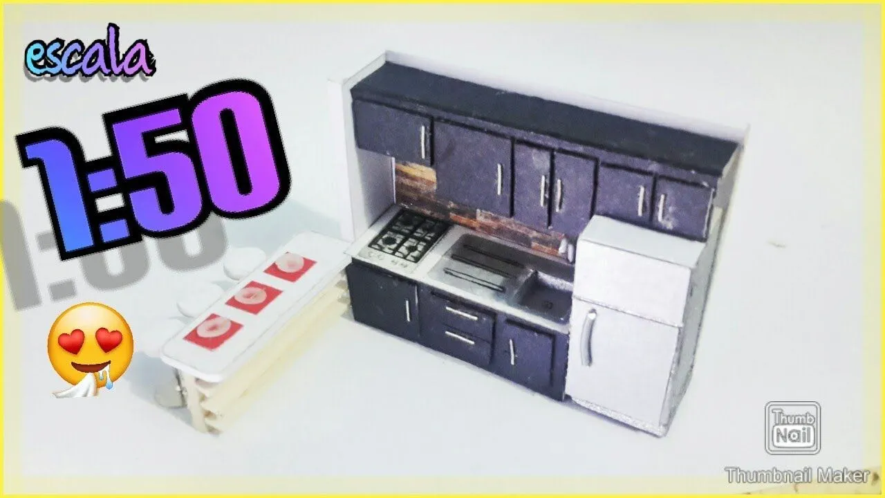 Cocina para maqueta - YouTube