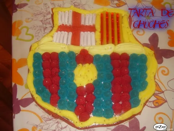 La cocina de Marineus: TARTA DE CHUCHES DEL BARÇA