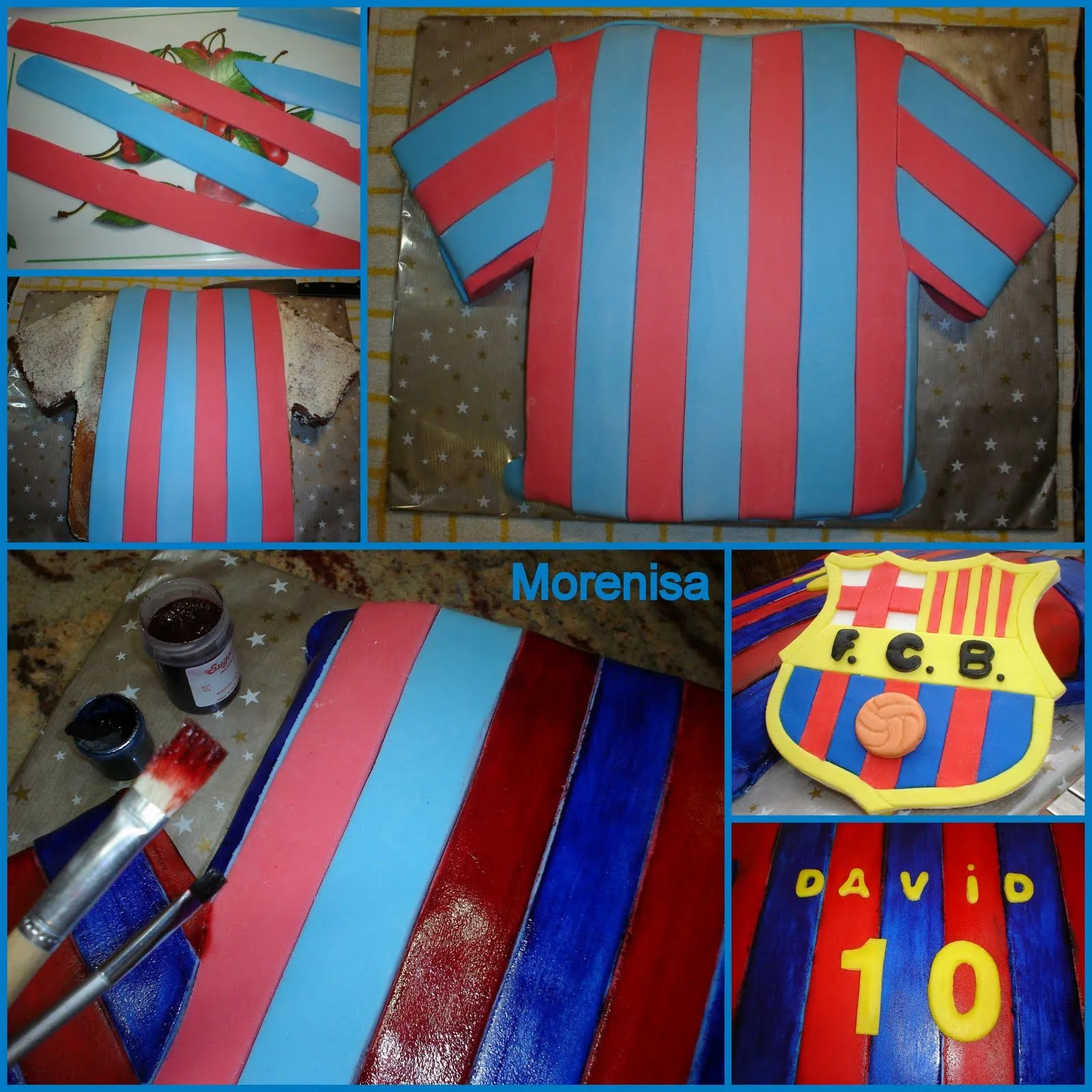 LA COCINA DE MORENISA: Tarta Camiseta del FC Barcelona ( LA COCINA DE MORENISA: Tarta Camiseta del FC Barcelona (