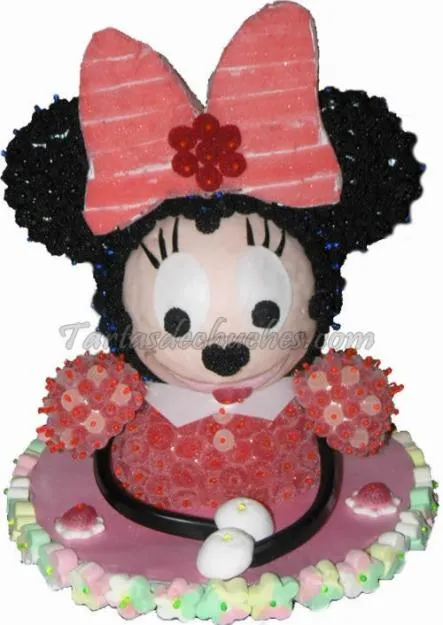 La cocina mi mundo.: Tarta de gominolas de Minnie.