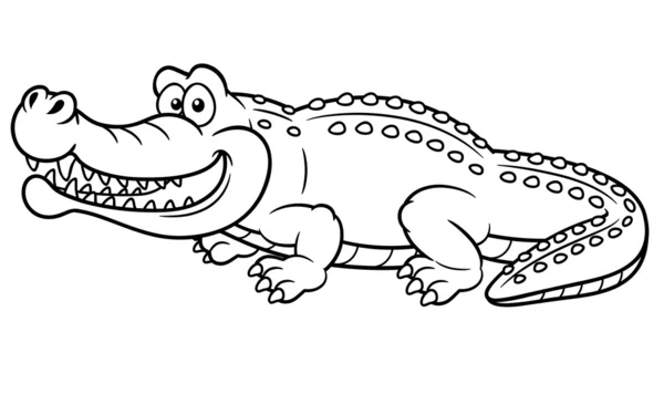 Cocodrilo de dibujos animados — Vector stock © sararoom #28933867