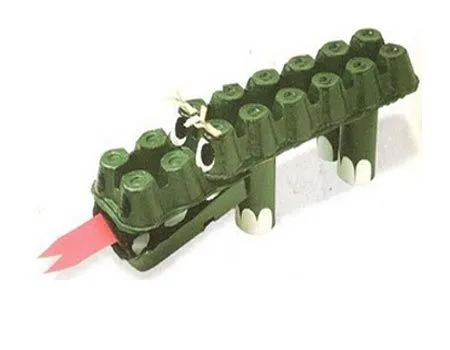 Cocodrilo, huevera de carton | Craft Ideas | Pinterest