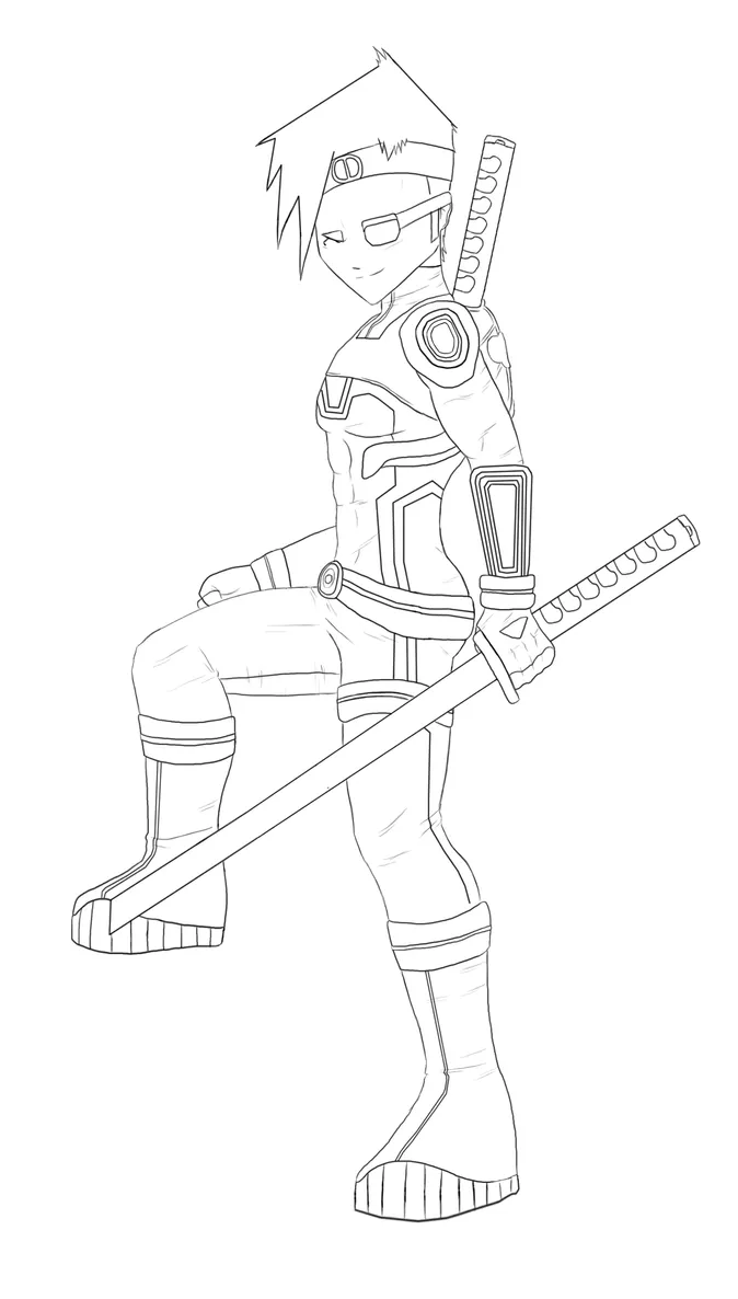Code Lyoko Evolution - Ulrich Lineart by FearEffectInferno on ...