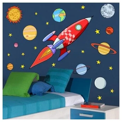 Cohete en el espacio - Vinilos infantiles | habitacion infantil ... Cohete en el espacio - Vinilos infantiles | habitacion infantil ...