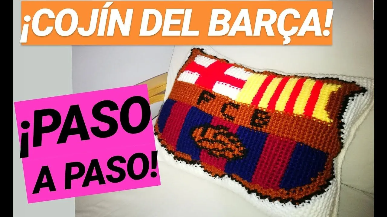⚽Cojín del ESCUDO DEL BARCELONA A CROCHET (GANCHILLO) ¡PASO A PASO!⚽ - YouTube ⚽Cojín del ESCUDO DEL BARCELONA A CROCHET (GANCHILLO) ¡PASO A PASO!⚽ - YouTube