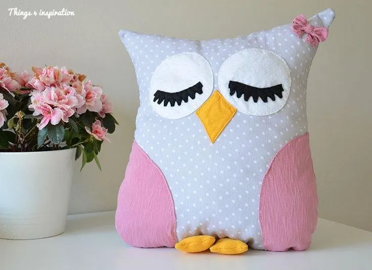Un cojín en forma de búho, paso a paso | Cojines | Pinterest | DIY ...