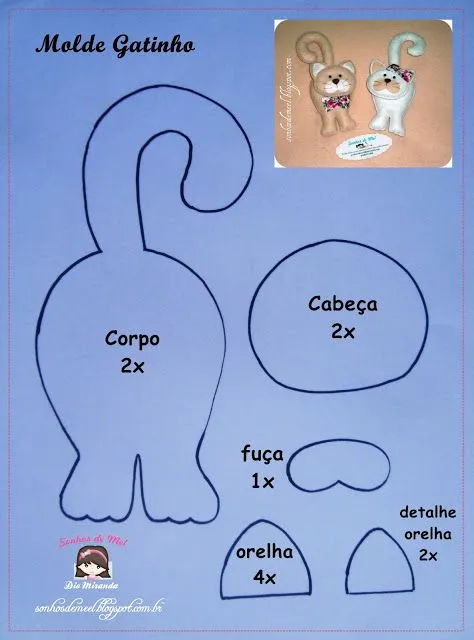 Cojín gato: varios patrones gratis - yo elijo Coser Cojín gato: varios patrones gratis - yo elijo Coser