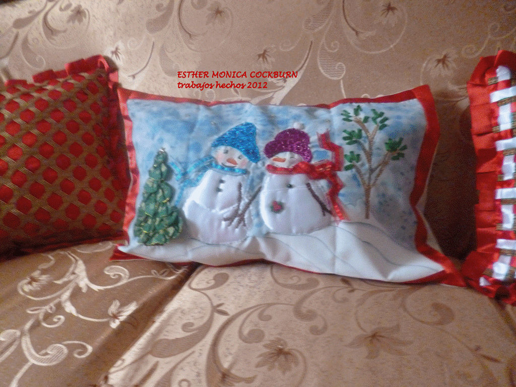cojin navideño bordado en cinta | Espacio de esthermonica cojin navideño bordado en cinta | Espacio de esthermonica