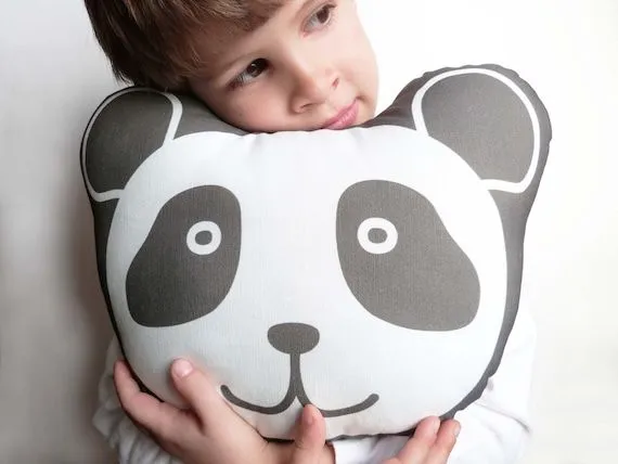 Cojín de Oso Panda/ Niños/ Decoración/ Juguete por JumpingBirds