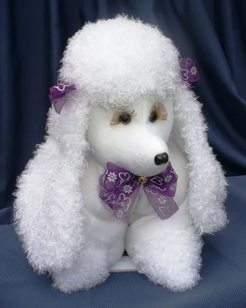 Cojín perra grande color blanco | Taller y Manualidades Margarita