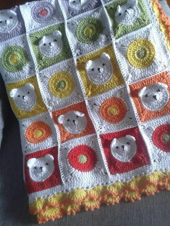 COLCHA DE CUNA MOD. OSITOS, Crochet, Accesorios, Crochet, Mantones ... COLCHA DE CUNA MOD. OSITOS, Crochet, Accesorios, Crochet, Mantones ...