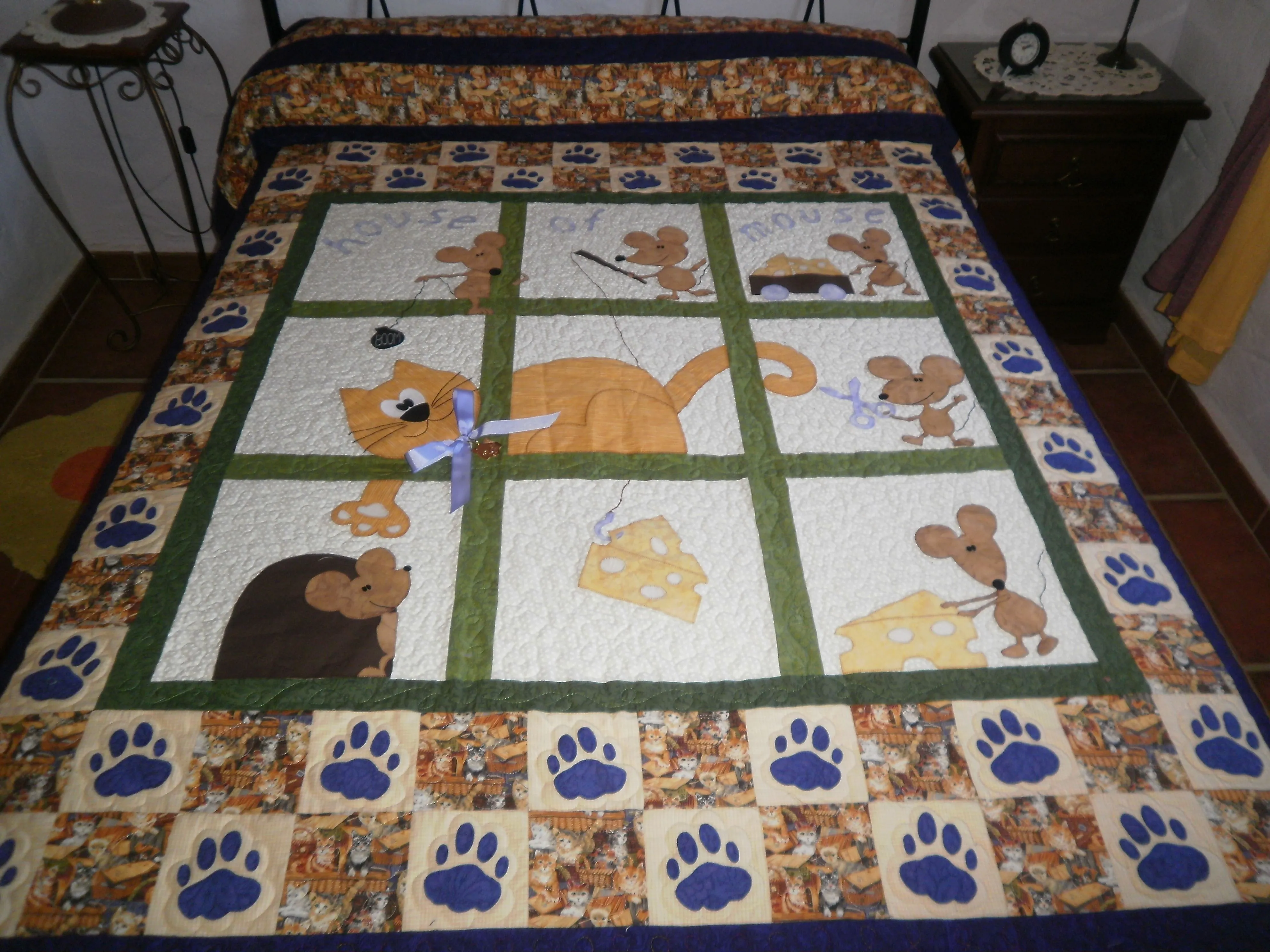 colcha gato y ratones en patchwork | las pasiones de morgana colcha gato y ratones en patchwork | las pasiones de morgana