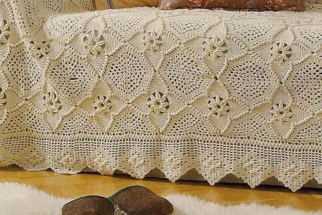 Colcha de Motivos em Croche | Receitas de Croche - bed spread with ...