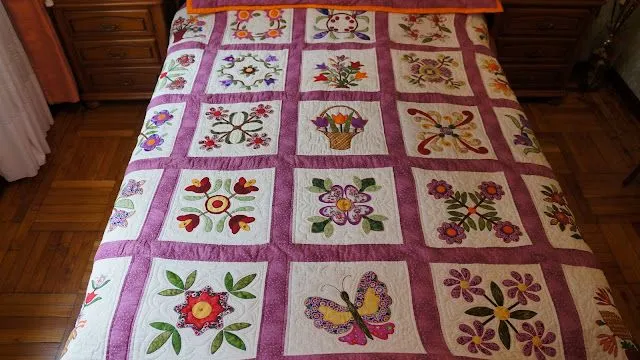 SOLI MULTILABORES - LABORES A MANO: COLCHA PATCHWORK DE FLORES ... SOLI MULTILABORES - LABORES A MANO: COLCHA PATCHWORK DE FLORES ...