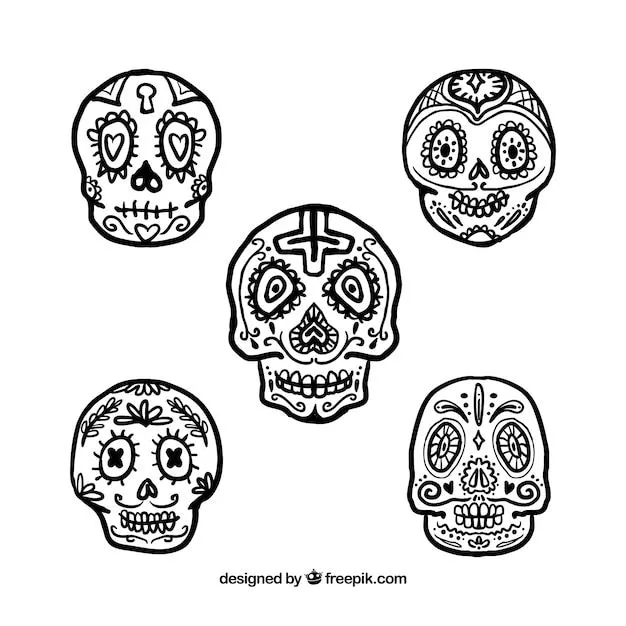 Colección de calaveras de azúcar | Descargar Vectores gratis Colección de calaveras de azúcar | Descargar Vectores gratis
