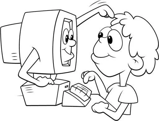 Niños con computadoras para colorear - Imagui Niños con computadoras para colorear - Imagui