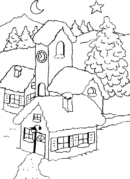 Casa vieja de campo para colorear - Imagui