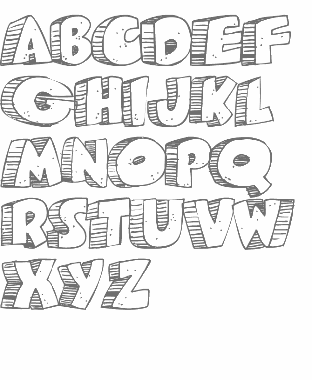 ABECEDARIO DE letras para dibujar - Imagui