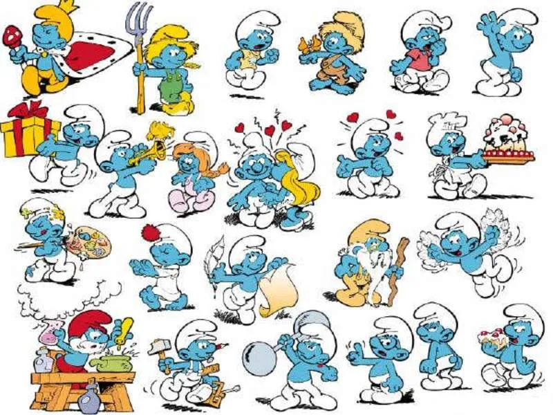 los pitufos para colorear pitufina