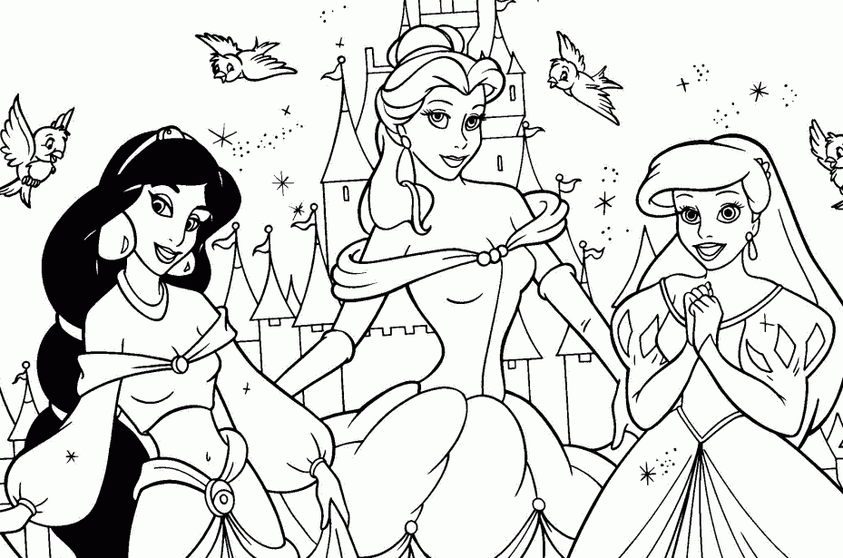 Princesas para pintar - Imagui
