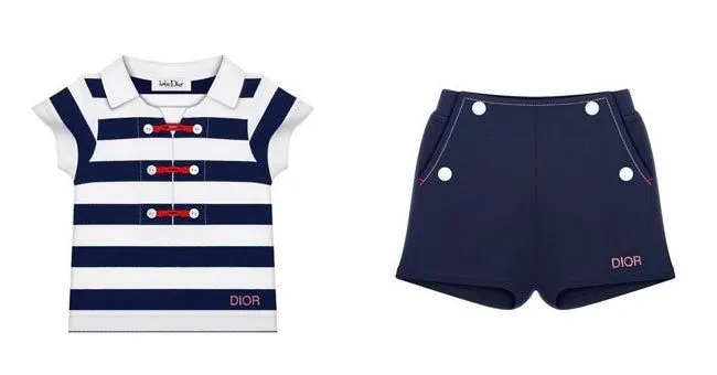 Colección Dior Dinar para bebés, un estilo marinero retro adorable