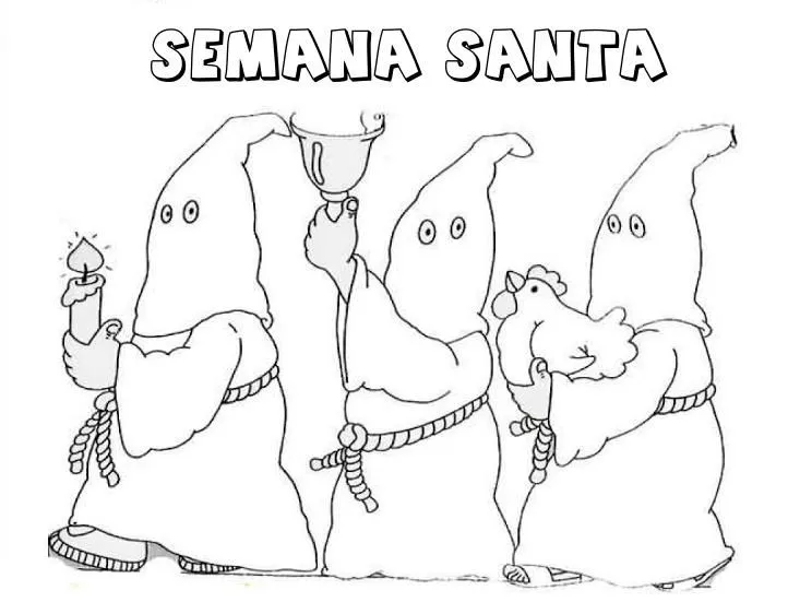 Colección de fichas para colorear semana santa -Orientacion Andujar
