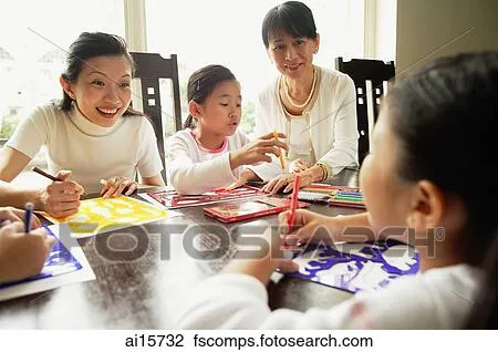 Colección de foto - abuela, y, madre, con, dos niñas, dibujo ... Colección de foto - abuela, y, madre, con, dos niñas, dibujo ...