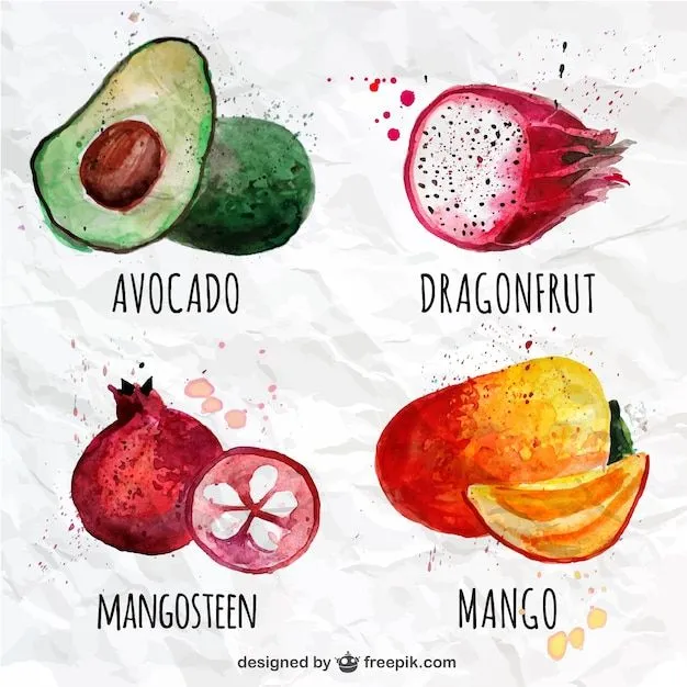 Colección de frutas de acuarela | Descargar Vectores gratis Colección de frutas de acuarela | Descargar Vectores gratis