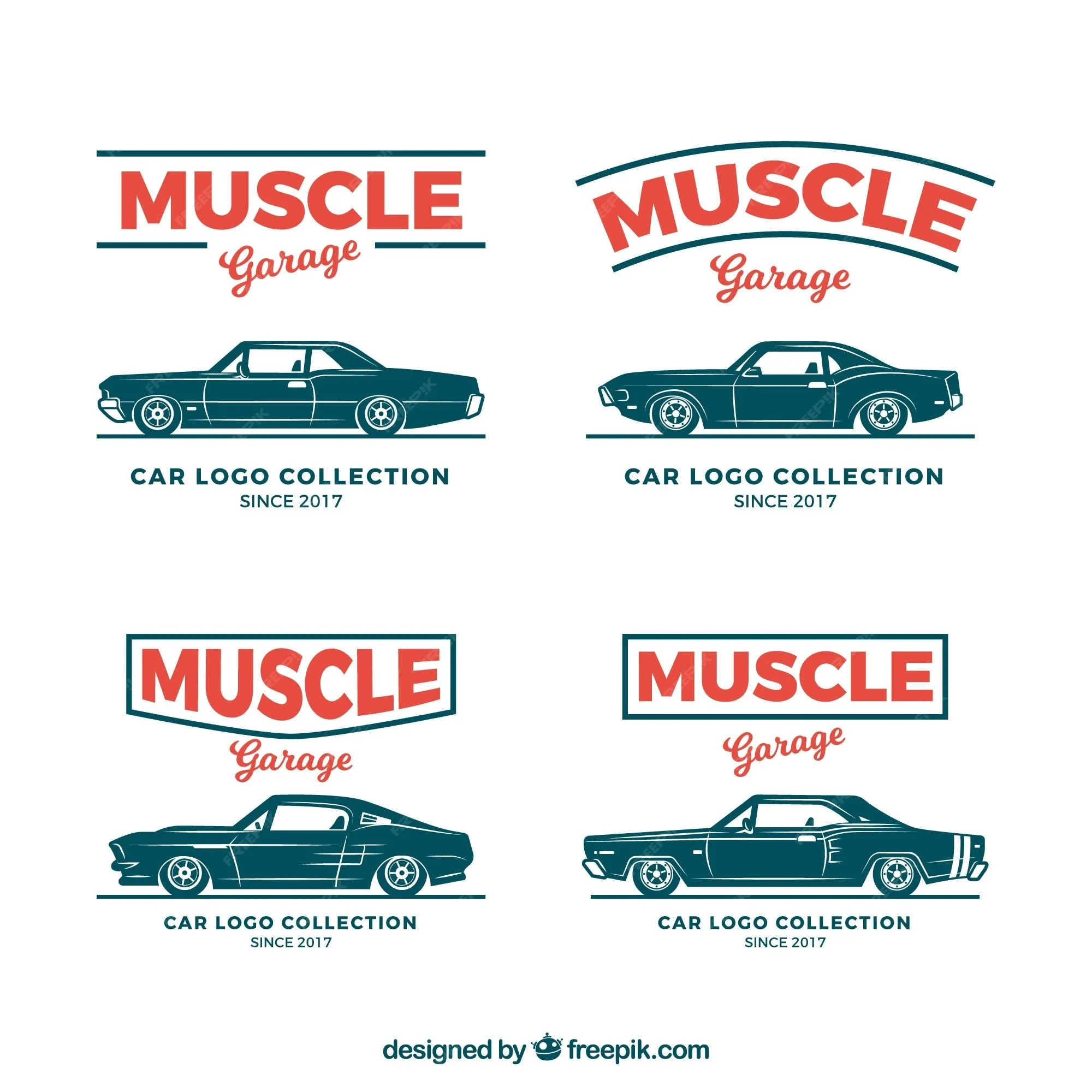 Colección de logotipos de coches americanos | Vector Premium Colección de logotipos de coches americanos | Vector Premium