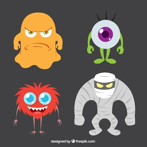 Colección de monstruos de halloween | Descargar Vectores gratis Colección de monstruos de halloween | Descargar Vectores gratis