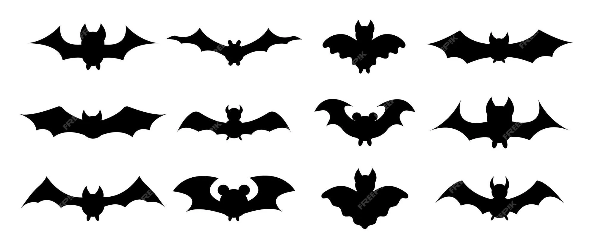 Colección de murciélagos. silueta en estilo de dibujos animados. disfraz de murciélago y vampiro para halloween. ilustración vectorial. | Vector Premium Colección de murciélagos. silueta en estilo de dibujos animados. disfraz de murciélago y vampiro para halloween. ilustración vectorial. | Vector Premium