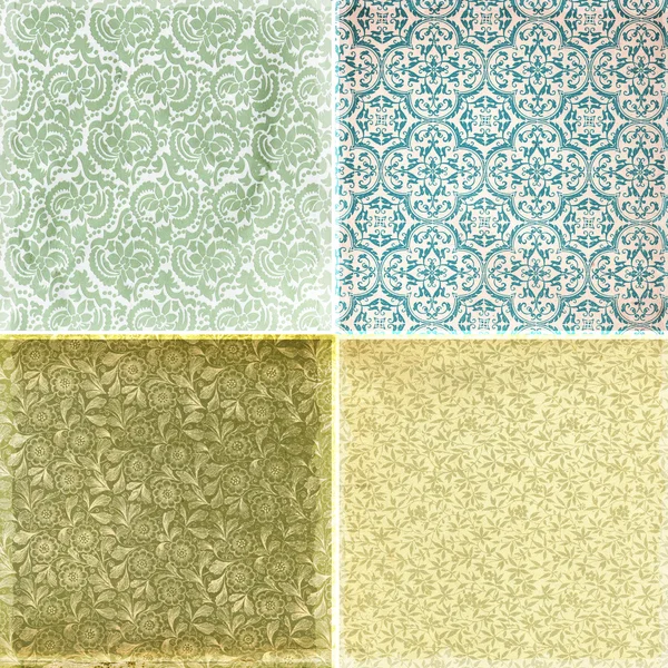 Colección de patrón de papel tapiz vintage — Foto stock ...