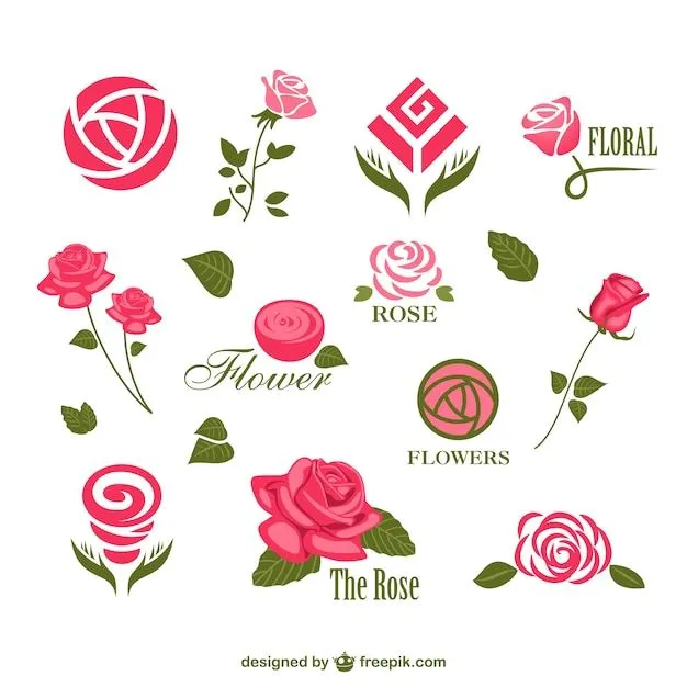 Colección de plantillas de logos con rosas | Descargar Vectores gratis Colección de plantillas de logos con rosas | Descargar Vectores gratis