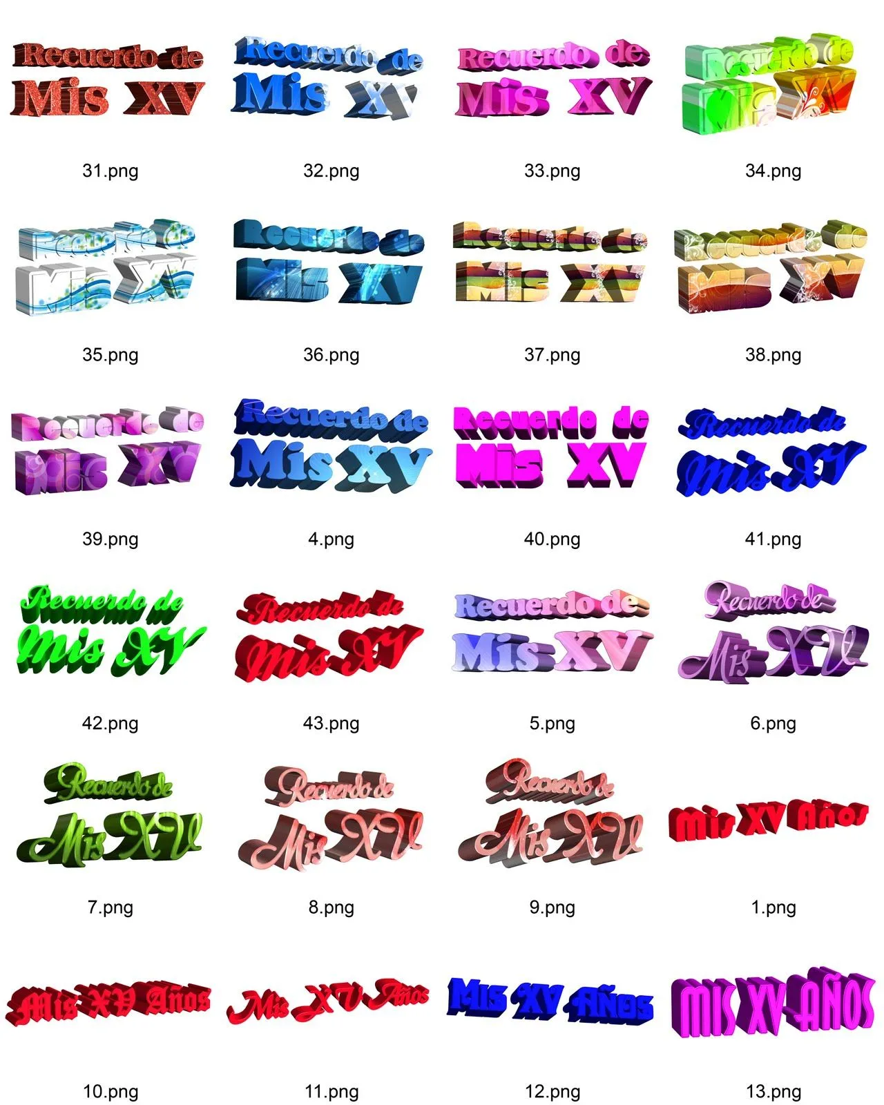 Coleccion de "Recuerdo de mis 15" en .png y .psd - **El blog del ... Coleccion de "Recuerdo de mis 15" en .png y .psd - **El blog del ...