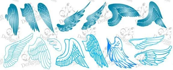 coleccion de vector alas gratis - Fanaticodesign