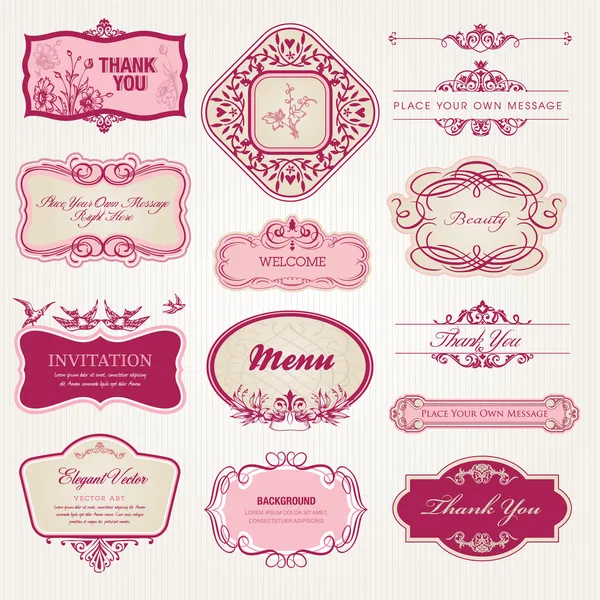 Colección de vintage etiquetas y calcomanías — Vector stock ... Colección de vintage etiquetas y calcomanías — Vector stock ...