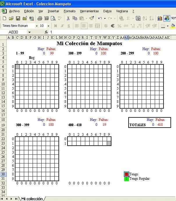 Colecciones Formulario