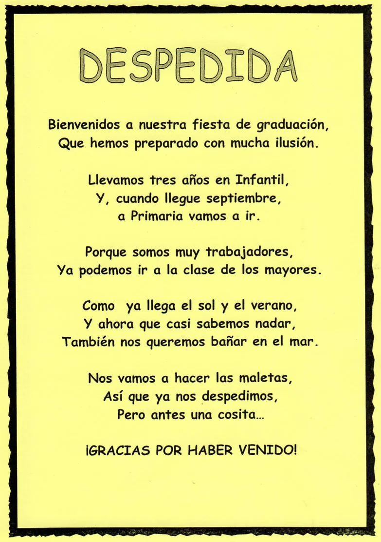 Poemas Graduacion Primaria