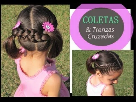 Coletas con Trenzas Cruzadas - Peinado para Easter - YouTube