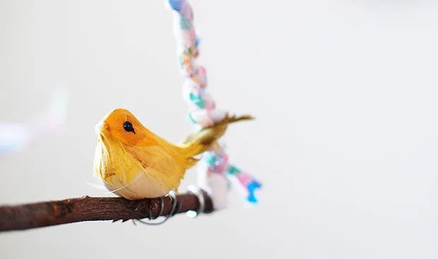 Colgador de pajaritos para dormitorios infantiles - Manualidades ...