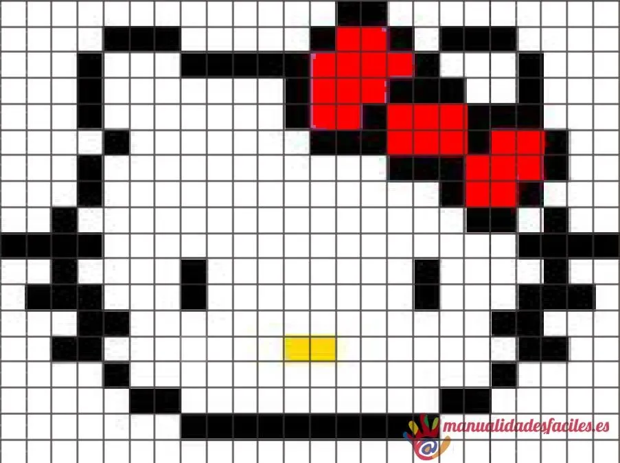 Colgante Hello Kitty hecho con Hama mini | Manualidades faciles Colgante Hello Kitty hecho con Hama mini | Manualidades faciles