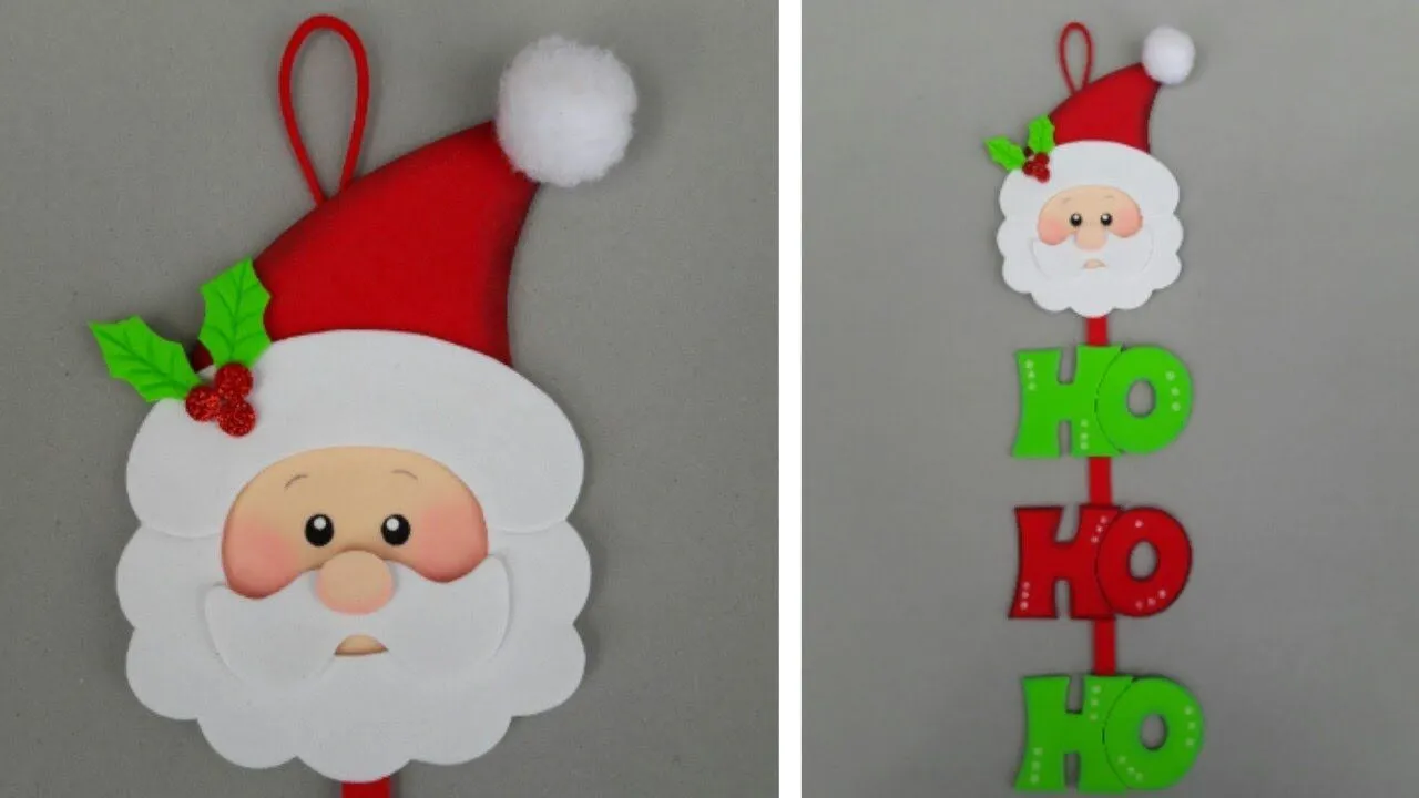 Colgante Papa Noel | Adorno navideño - YouTube Colgante Papa Noel | Adorno navideño - YouTube