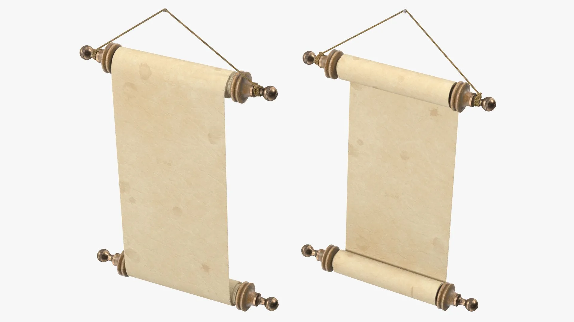 Colgante de pared de pergamino de papel de pergamino antiguo Modelo 3D $29  - .3ds .blend .c4d .fbx .max .ma .lxo .obj - Free3D