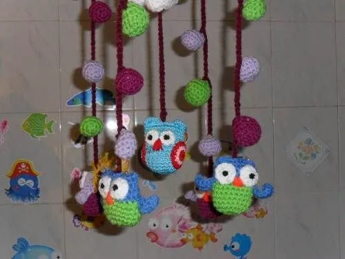 Colgantes Para Cuna A Crochet Lindos Peces Pulpo Buhos (Colgantes ... Colgantes Para Cuna A Crochet Lindos Peces Pulpo Buhos (Colgantes ...