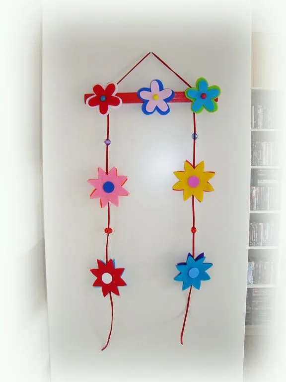 Flores de goma eva para pared - Imagui